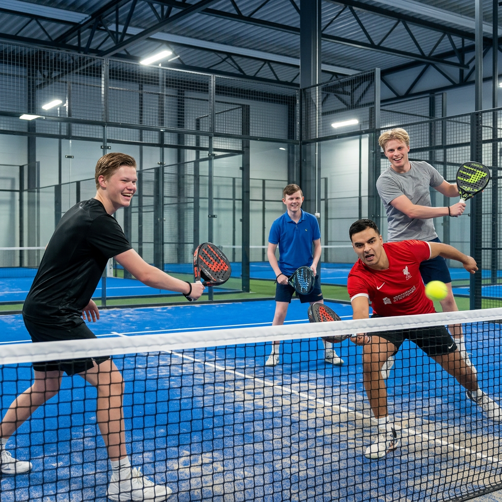 Teamet spiller padel
